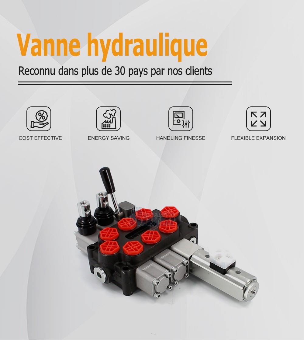 Q45-DT-2OT Électroaimant manuel et push-pull 3 tiroirs Vanne directionnelle monobloc